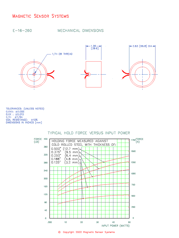 Tubular Electromagnet  E-16-260  Page 2