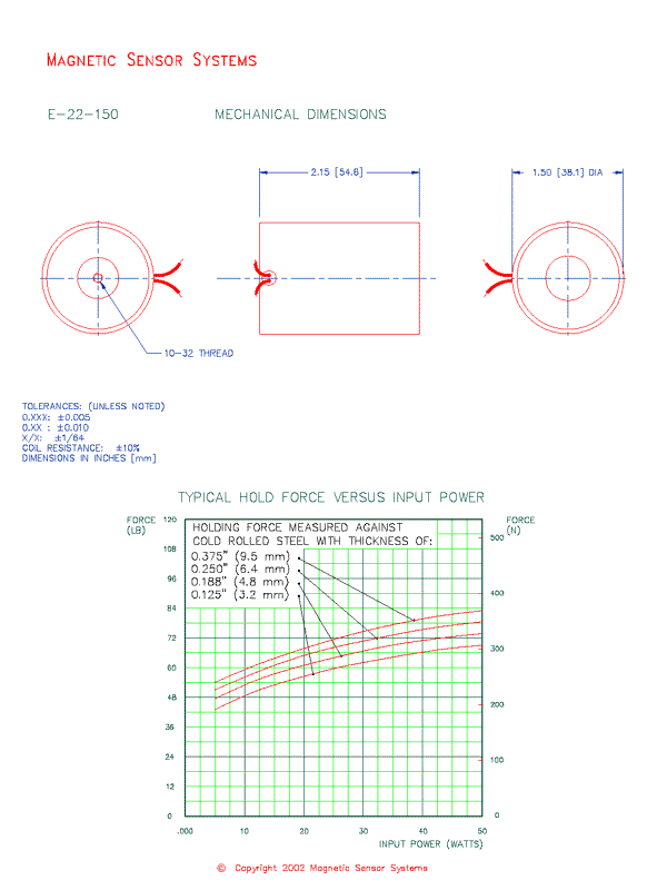 Tubular Electromagnet  E-22-150  Page 2