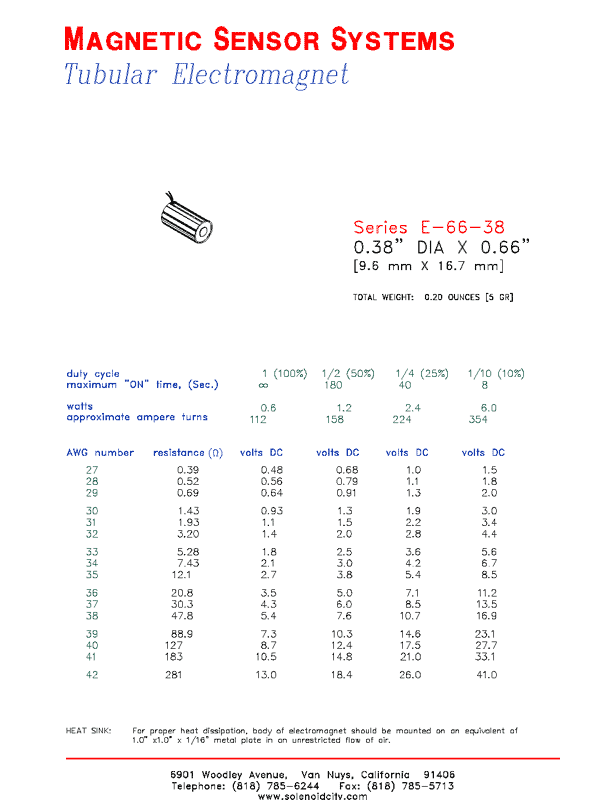 Tubular Electromagnet  E-66-38  Page 1