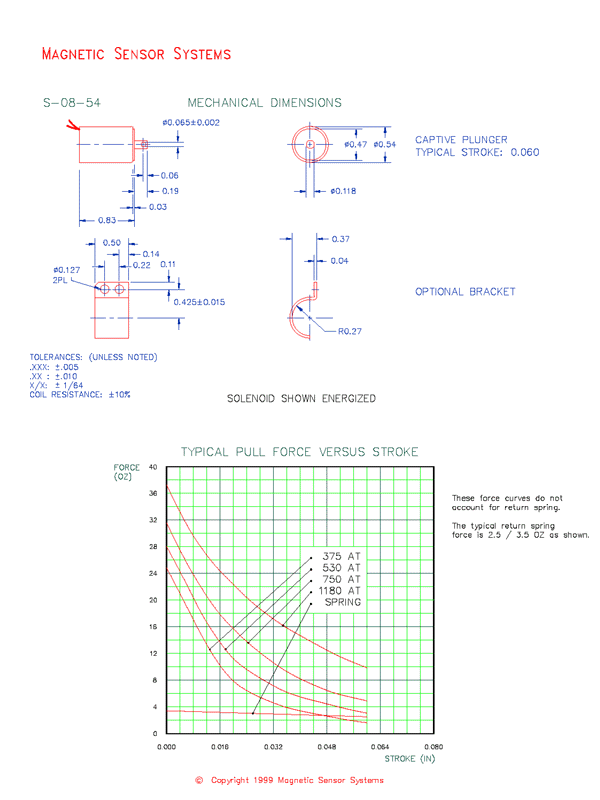 Low Profile Clapper Solenoid  S-08-54  Page 2