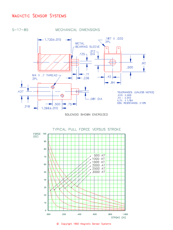 Open Frame Pull Type Solenoid  S-17-85  Page 2