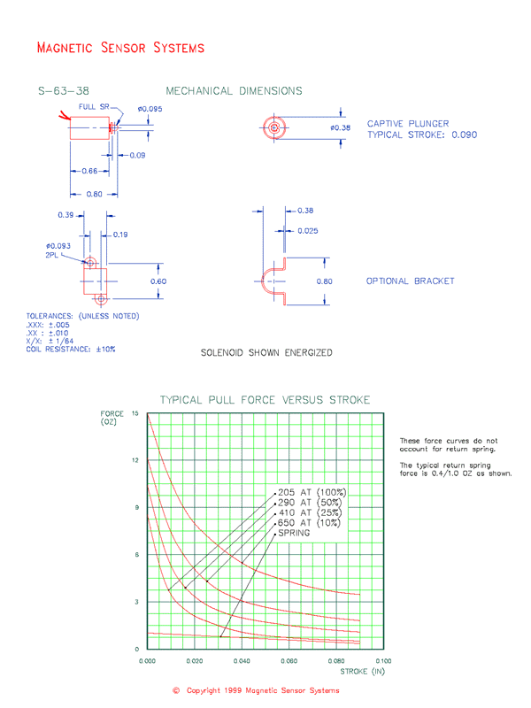 Tubular Pull Type Solenoid  S-63-38  Page 2